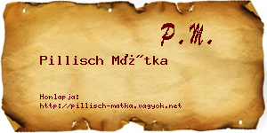 Pillisch Mátka névjegykártya